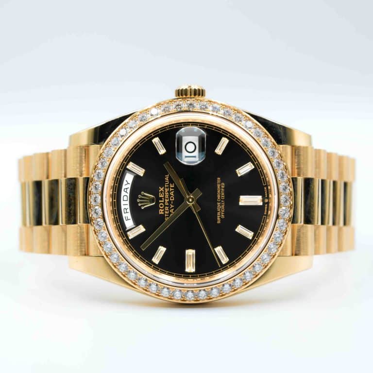 Rolex Day-Date 40 Yellow Gold With Diamonds Black dial 228398TBR