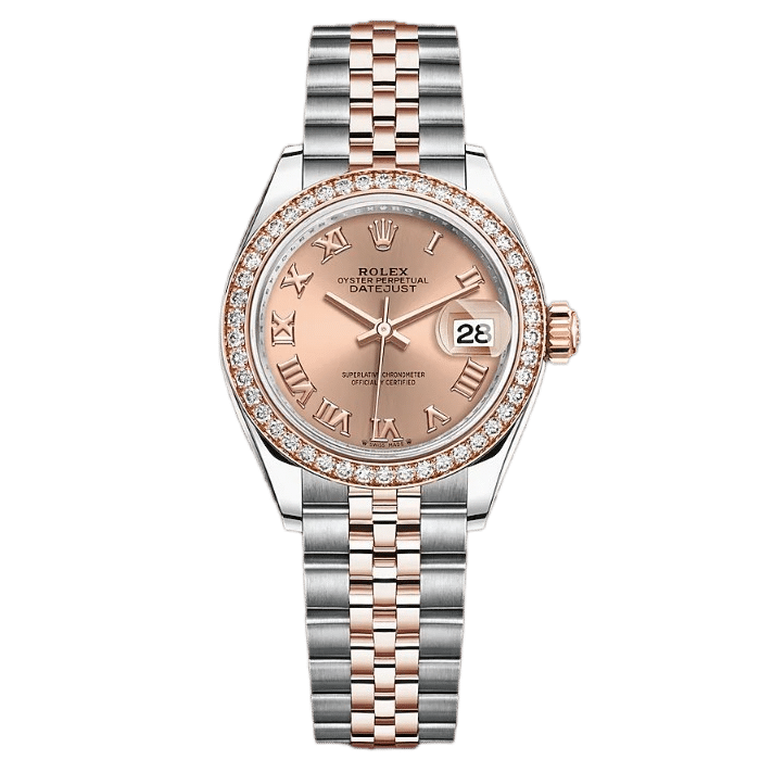 Rolex Lady-Datejust 28 Oystersteel, Everose gold and diamonds 279383RBR