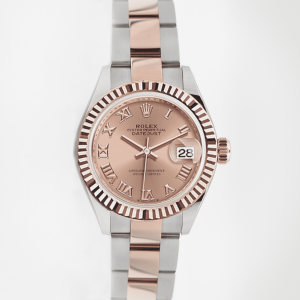 Rolex Lady-Datejust 28 in Oystersteel and Everose Gold A Rosé Color dial