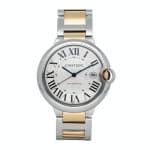 Cartier Ballon Bleu 42mm Automatic Silver 42 dial with GoldSteel case ref. w2bb0022