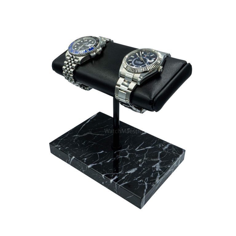 watch stand double black two watches