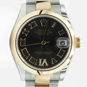 Rolex Datejust 31 diamond set dark grey dial