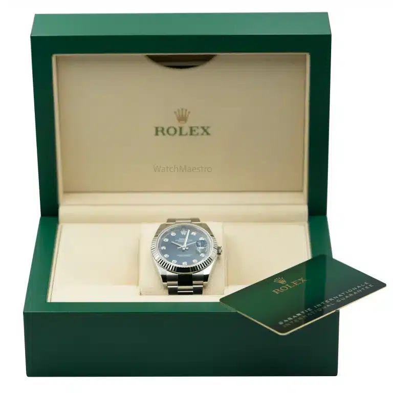 Rolex Datejust 41 Blue Diamond dial box