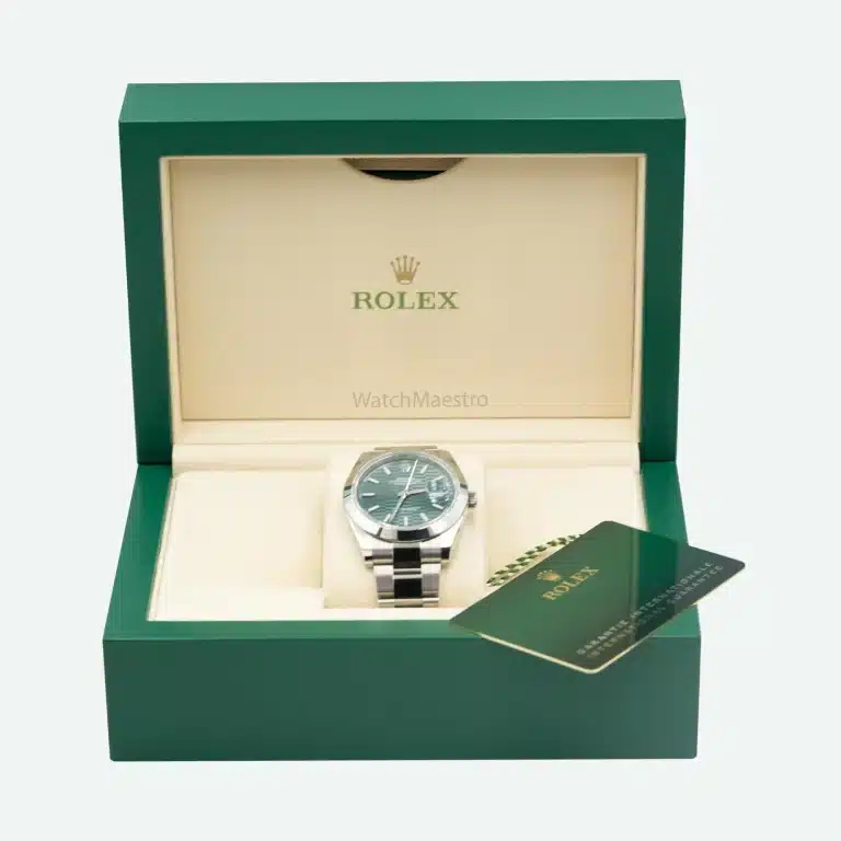 Rolex Datejust Green Motif box and papers